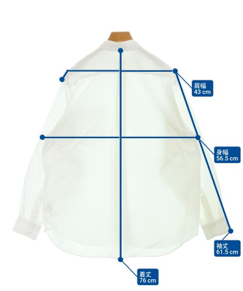 COMOLI（コモリ）カジュアルシャツ 白 サイズ:1(S位) メンズ/2200636111028