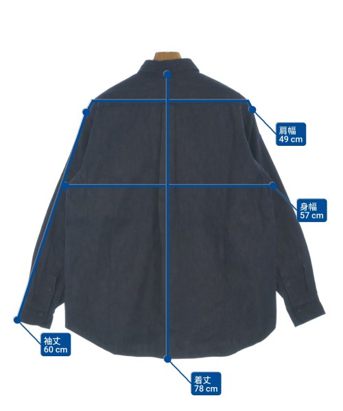 COMOLI（コモリ）カジュアルシャツ 紺 サイズ:1(S位) メンズ/2200624009054