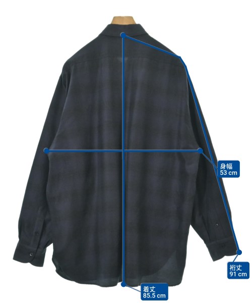 COMOLI（コモリ）カジュアルシャツ 紺 サイズ:3(L位) メンズ/2200637638043