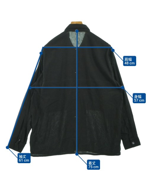 COMOLI（コモリ）カジュアルシャツ 黒 サイズ:2(M位) メンズ/2200638209037