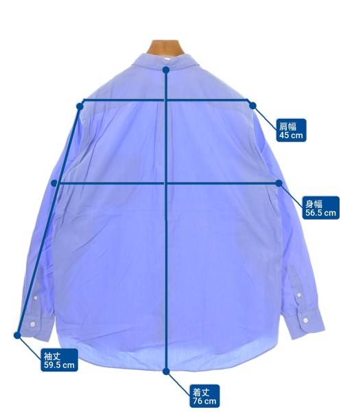 COMOLI（コモリ）カジュアルシャツ 青 サイズ:3(L位) メンズ/2200641842030