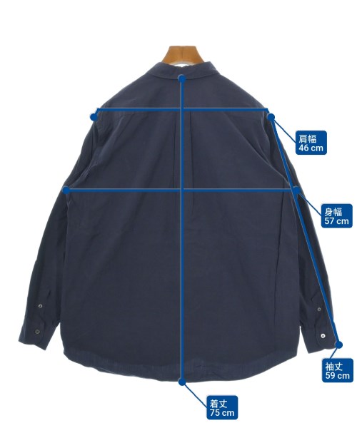 COMOLI（コモリ）カジュアルシャツ 紺 サイズ:2(M位) メンズ/2200641842054