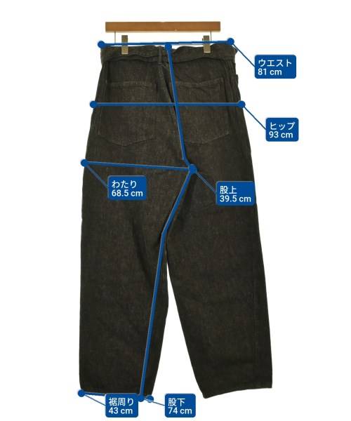 COMOLI（コモリ）デニムパンツ 黒 サイズ:3(L位) メンズ/2200641842184