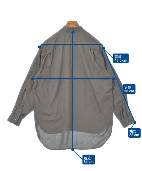 COMOLI（コモリ）カジュアルシャツ グレー サイズ:2(M位) メンズ/2200626185053