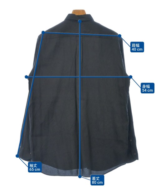 COMOLI（コモリ）カジュアルシャツ 紺 サイズ:2(M位) メンズ/2200626817299