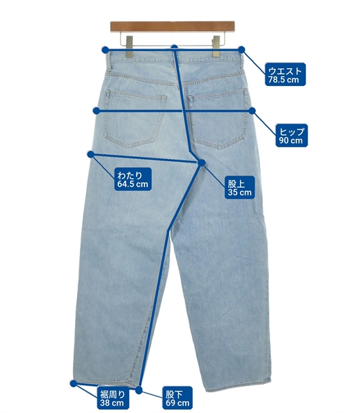 COMOLI（コモリ）デニムパンツ 青 サイズ:1(S位) メンズ/2200626132026