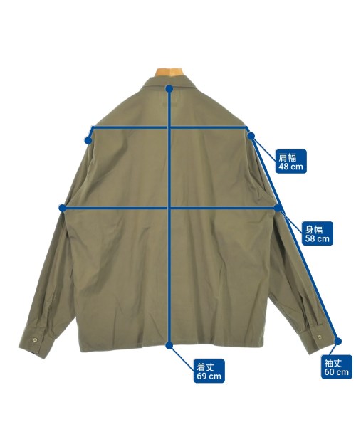 COMOLI（コモリ）カジュアルシャツ カーキ サイズ:2(M位) メンズ/2200628382030