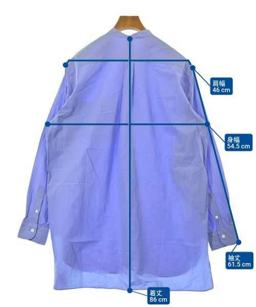 COMOLI（コモリ）カジュアルシャツ 紫 サイズ:2(M位) メンズ/2200629001046