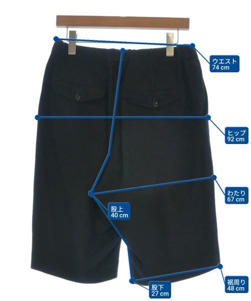 COMOLI（コモリ）ショートパンツ 黒 サイズ:3(L位) メンズ/2200632836086