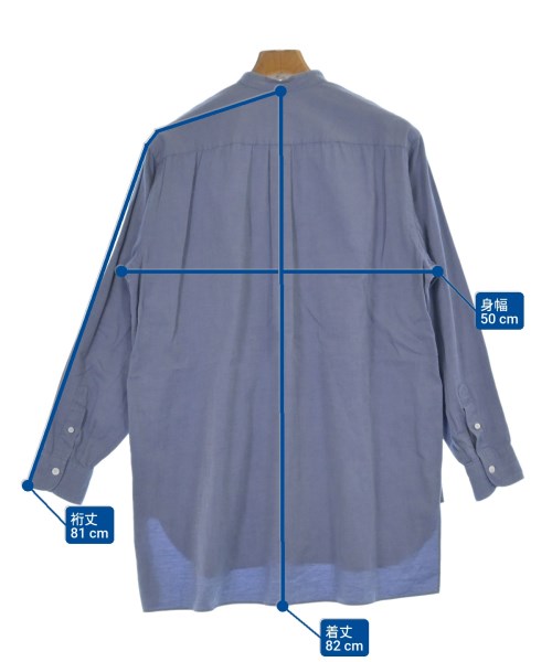 COMOLI（コモリ）カジュアルシャツ 青 サイズ:1(L位) メンズ/2200634450082