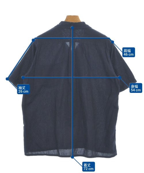 COMOLI（コモリ）カジュアルシャツ 紺 サイズ:2(M位) メンズ/2200606983099