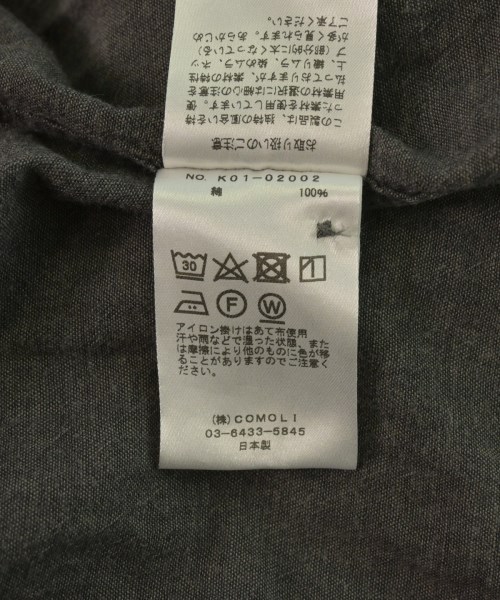 COMOLI（コモリ）カジュアルシャツ グレー サイズ:1(S位) メンズ/2200620547024
