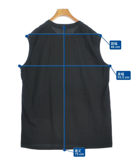 COMOLI（コモリ）タンクトップ 黒 サイズ:4(XL位) メンズ/2200668354042