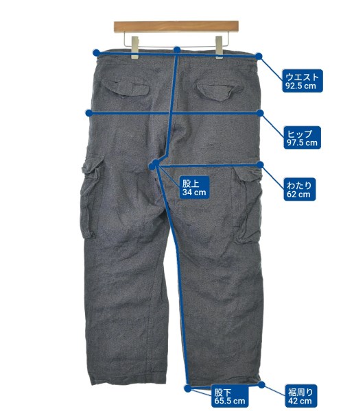 COMOLI（コモリ）カーゴパンツ 紺 サイズ:1(S位) メンズ/2200672741029