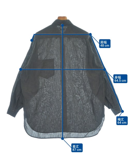 COMOLI（コモリ）カジュアルシャツ グレー サイズ:2(M位) メンズ/2200673332028