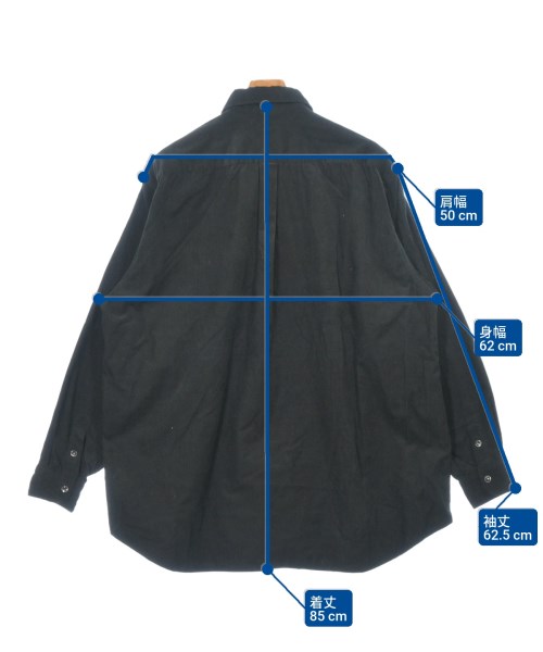 COMOLI（コモリ）カジュアルシャツ 黒 サイズ:2(M位) メンズ/2200671519117