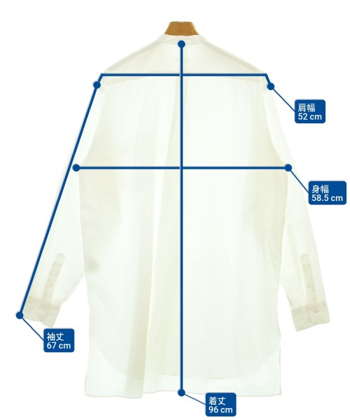 COMOLI（コモリ）カジュアルシャツ 白 サイズ:3(L位) メンズ/2200667175082