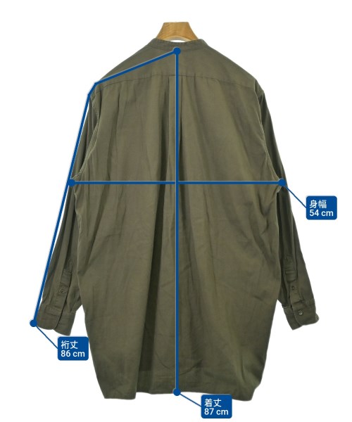 COMOLI（コモリ）カジュアルシャツ カーキ サイズ:3(L位) メンズ/2200674974074