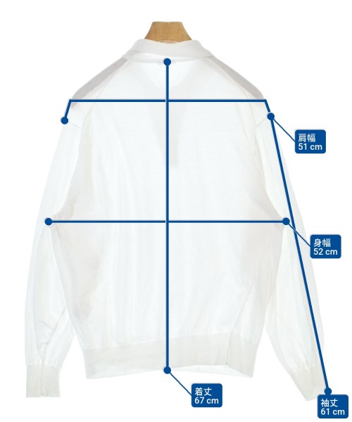 COMOLI（コモリ）ニット・セーター 白 サイズ:1(S位) メンズ/2200680569028