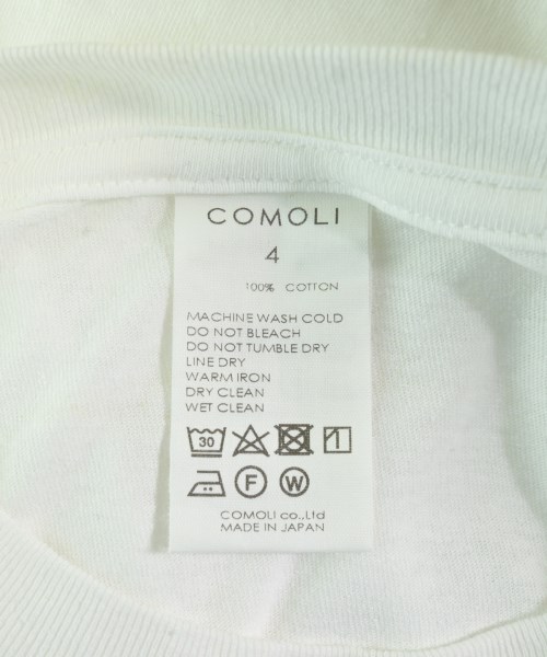 COMOLI（コモリ）Tシャツ・カットソー 白 サイズ:4(XL位) メンズ/2200701819286