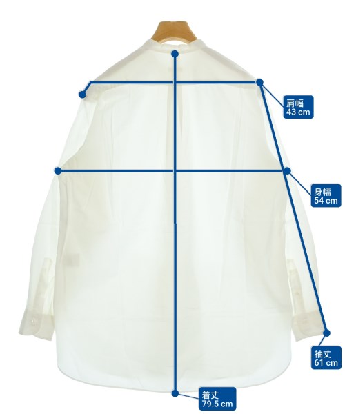 COMOLI（コモリ）カジュアルシャツ 白 サイズ:1(S位) メンズ/2200646236179