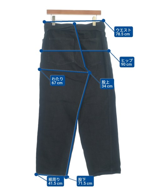 COMOLI（コモリ）デニムパンツ 黒 サイズ:1(S位) メンズ/2200651098113