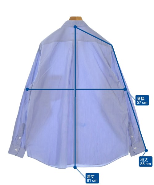 COMOLI（コモリ）カジュアルシャツ 青 サイズ:3(L位) メンズ/2200653507026