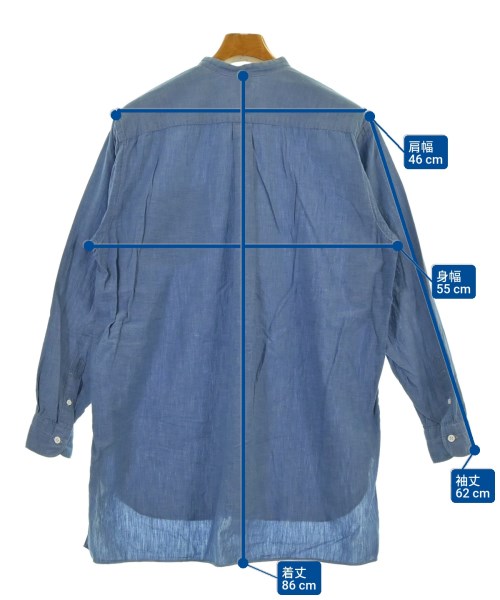 COMOLI（コモリ）カジュアルシャツ 青 サイズ:1(S位) メンズ/2200638356267