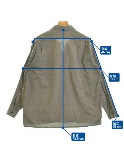 COMOLI（コモリ）カジュアルシャツ 茶 サイズ:2(M位) メンズ/2200646828022