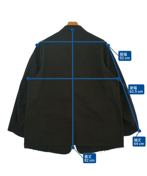 COMOLI（コモリ）カジュアルジャケット 黒 サイズ:1(S位) メンズ/2200651291057