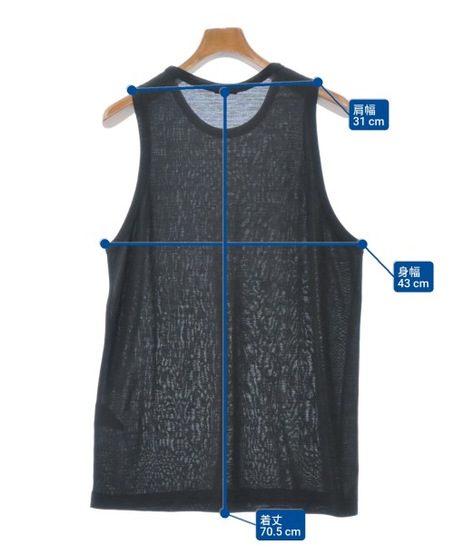 COMOLI（コモリ）タンクトップ 黒 サイズ:2(M位) メンズ/2200651754033