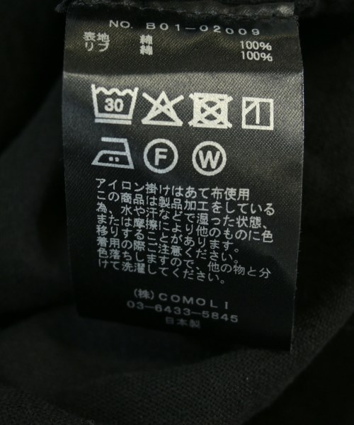 COMOLI（コモリ）Tシャツ・カットソー 黒 サイズ:1(S位) メンズ/2200701291204