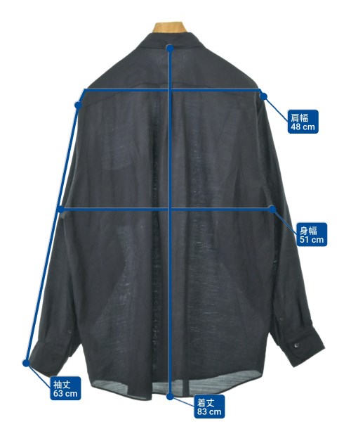 COMOLI（コモリ）カジュアルシャツ 黒 サイズ:3(XXL位) メンズ/2200663022038