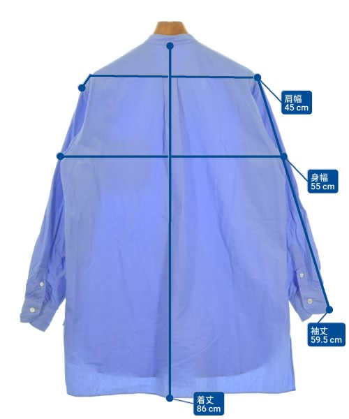 COMOLI（コモリ）カジュアルシャツ 青 サイズ:1(S位) メンズ/2200663044238