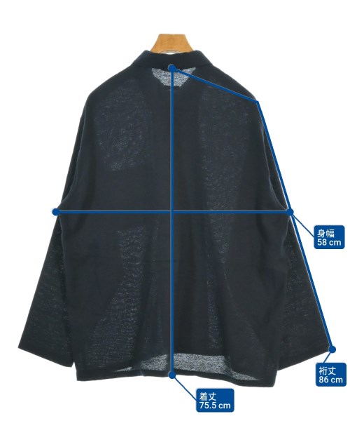 COMOLI（コモリ）カジュアルシャツ 紺 サイズ:2(M位) メンズ/2200663549085