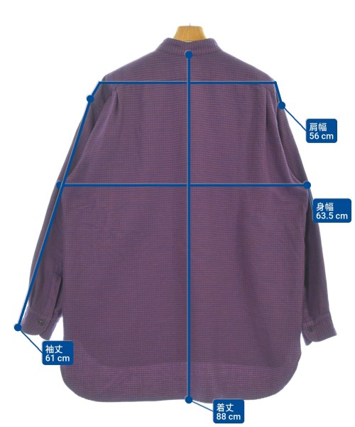 COMOLI（コモリ）カジュアルシャツ 紺 サイズ:3(L位) メンズ/2200666822093