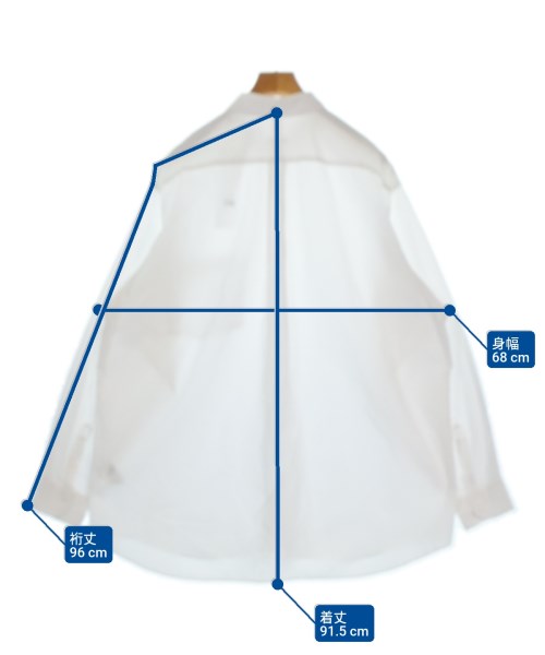 COMOLI（コモリ）カジュアルシャツ 白 サイズ:5(XXL位) メンズ/2200666667052