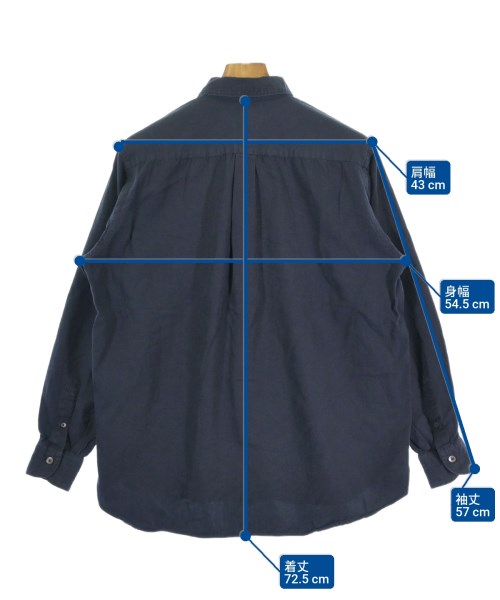 COMOLI（コモリ）カジュアルシャツ 紺 サイズ:1(S位) メンズ/2200669680102