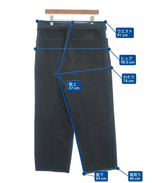 COMOLI（コモリ）デニムパンツ 黒 サイズ:4(XL位) メンズ/2200664861063