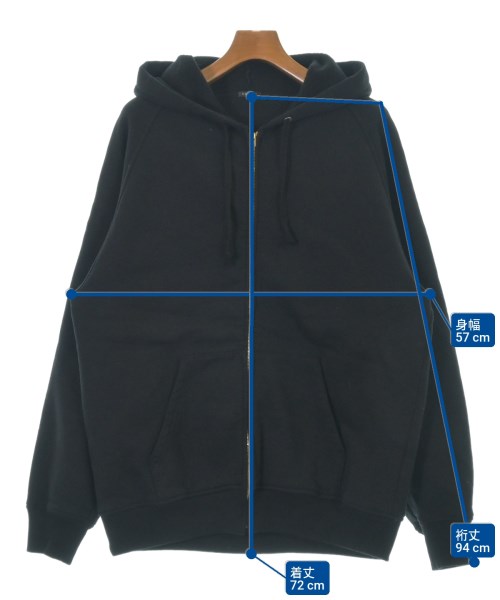 COMOLI（コモリ）パーカー 黒 サイズ:3(L位) メンズ/2200670595020