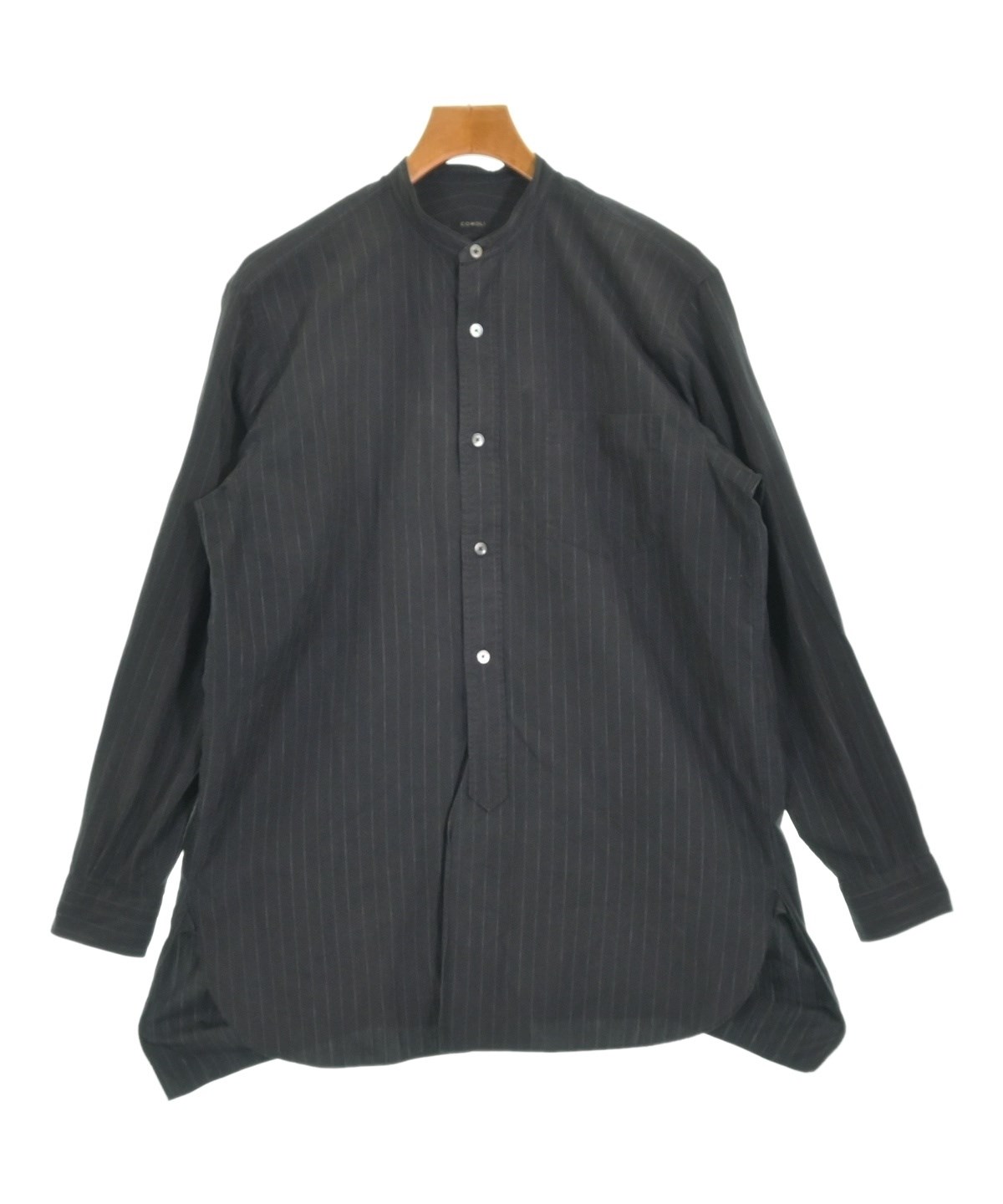 短期間出品　COMOLI シャツ サイズ2 COMOLI（コモリ）カジュアルシャツ 黒 サイズ:2(M位) メンズ