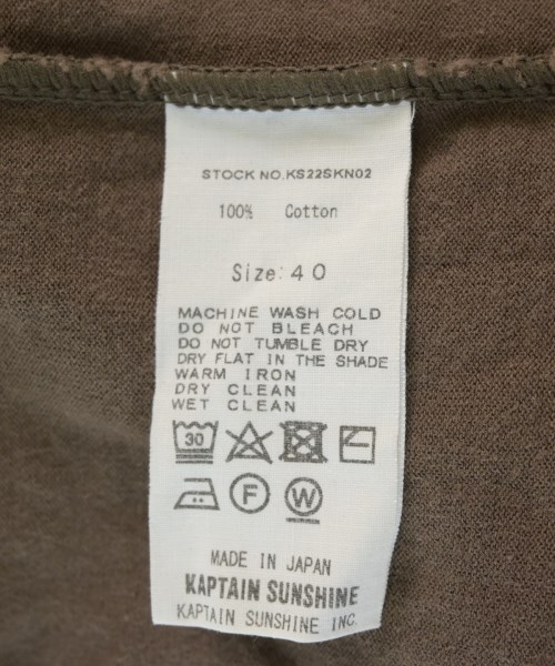 KAPTAIN SUNSHINE（キャプテンサンシャイン）Tシャツ・カットソー 茶 サイズ:40(L位) メンズ/2200727915092