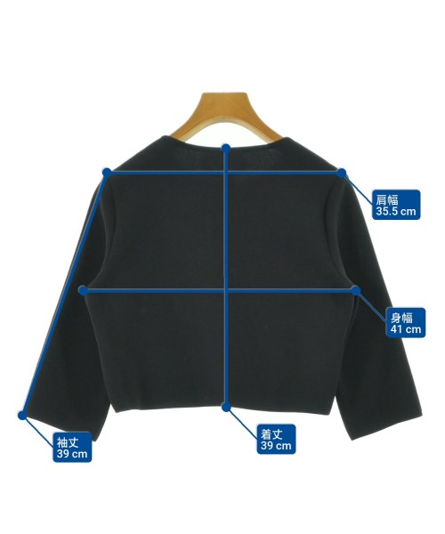 MARLENE DAM（マーレンダム）ノーカラージャケット 黒 サイズ:40(M位) レディース/2200628523020