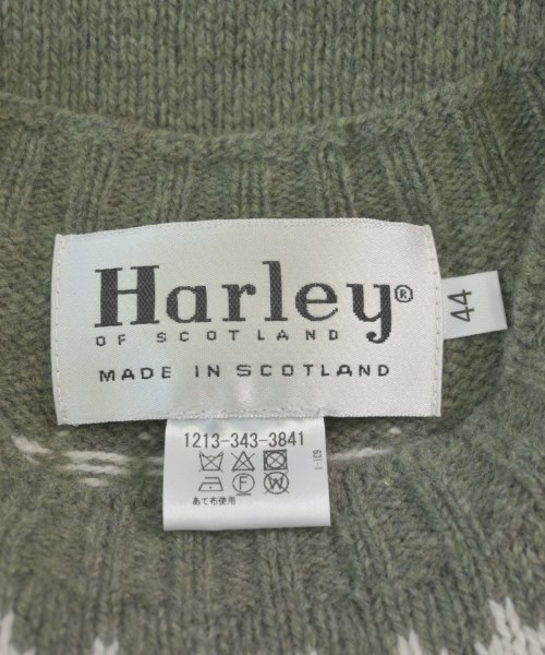 Harley OF SCOTLAND（ハーレーオブスコットランド）ニット・セーター カーキ サイズ:44(S位) メンズ/2200612585072