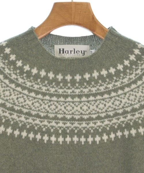 Harley OF SCOTLAND（ハーレーオブスコットランド）ニット・セーター カーキ サイズ:44(S位) メンズ/2200612585072