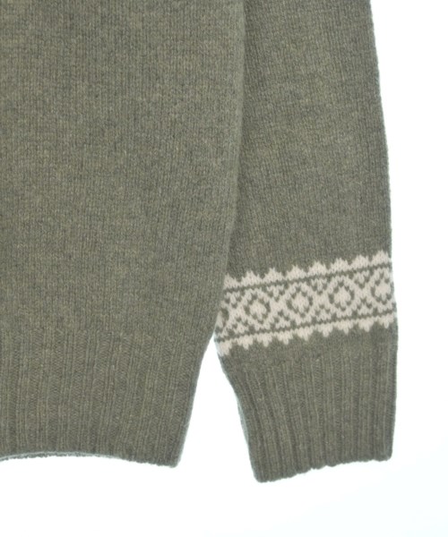 Harley OF SCOTLAND（ハーレーオブスコットランド）ニット・セーター カーキ サイズ:44(S位) メンズ/2200612585072