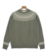 Harley OF SCOTLAND（ハーレーオブスコットランド）ニット・セーター カーキ サイズ:44(S位) メンズ/2200612585072