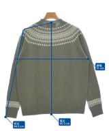 Harley OF SCOTLAND（ハーレーオブスコットランド）ニット・セーター カーキ サイズ:44(S位) メンズ/2200612585072