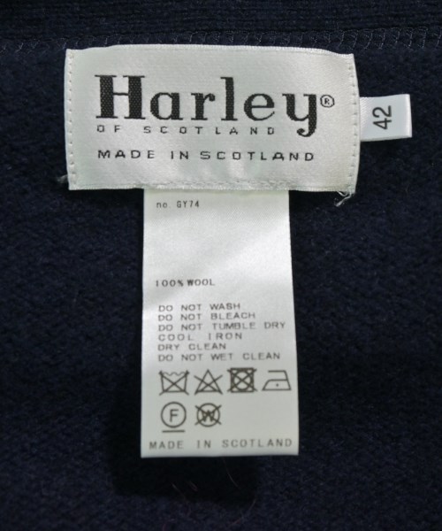 Harley OF SCOTLAND（ハーレーオブスコットランド）カーディガン 紺 サイズ:42(XS位) メンズ/2200702356032
