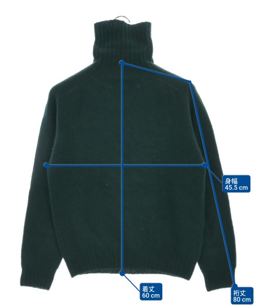 Harley OF SCOTLAND（ハーレーオブスコットランド）ニット・セーター 緑 サイズ:38(M位) メンズ/2200664402020